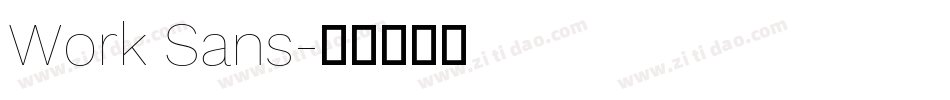 Work Sans字体转换